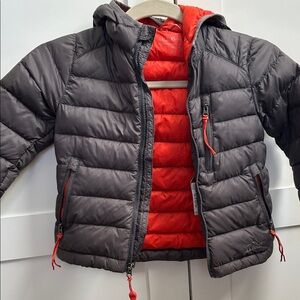 L.L. Bean Kids Puffer Jacket - Gray and Red